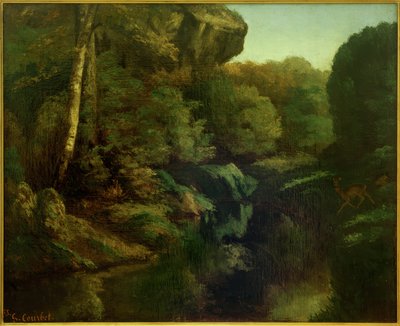 View of the Forest of Fontainebleau by Gustave Courbet